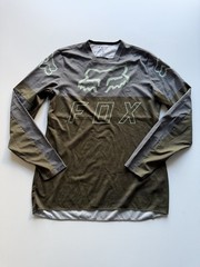 Fox Racing Motocross Green Camo Jersey Pullover Green Tan Men’s Size L