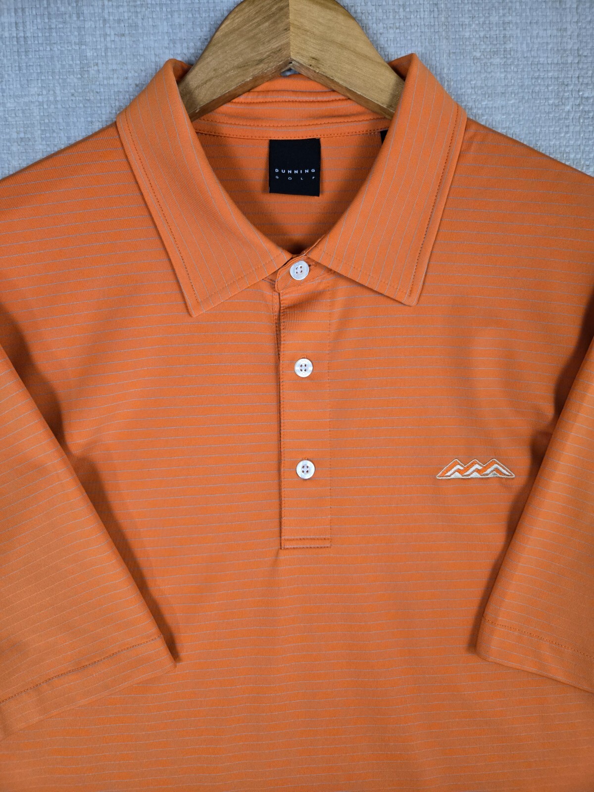 DUNNING x DESERT MOUNTAIN AZ Mens Performance Polo Shirt Size Large Orange Golf gallery