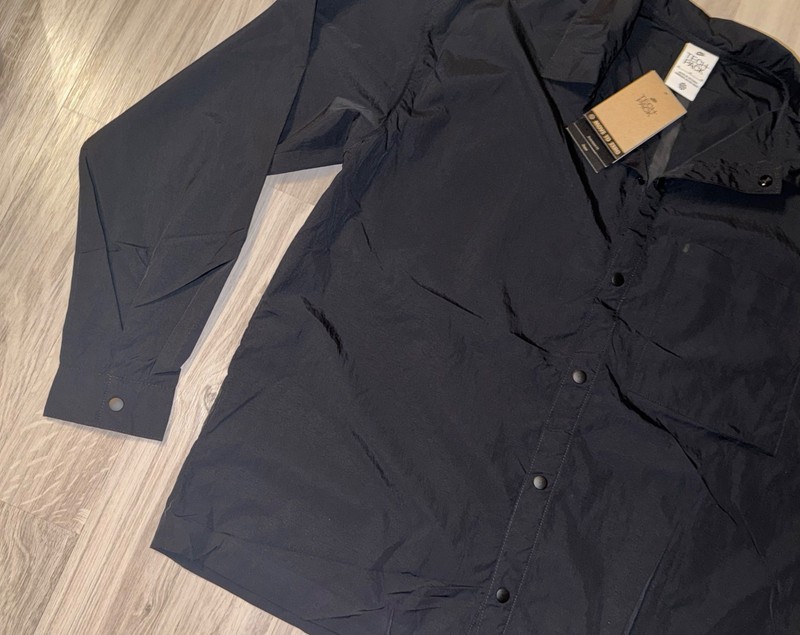 NWT Nike NSW Tech Pack Woven LS Button Down Shirt $130 DX0205 010 M Black Medium gallery