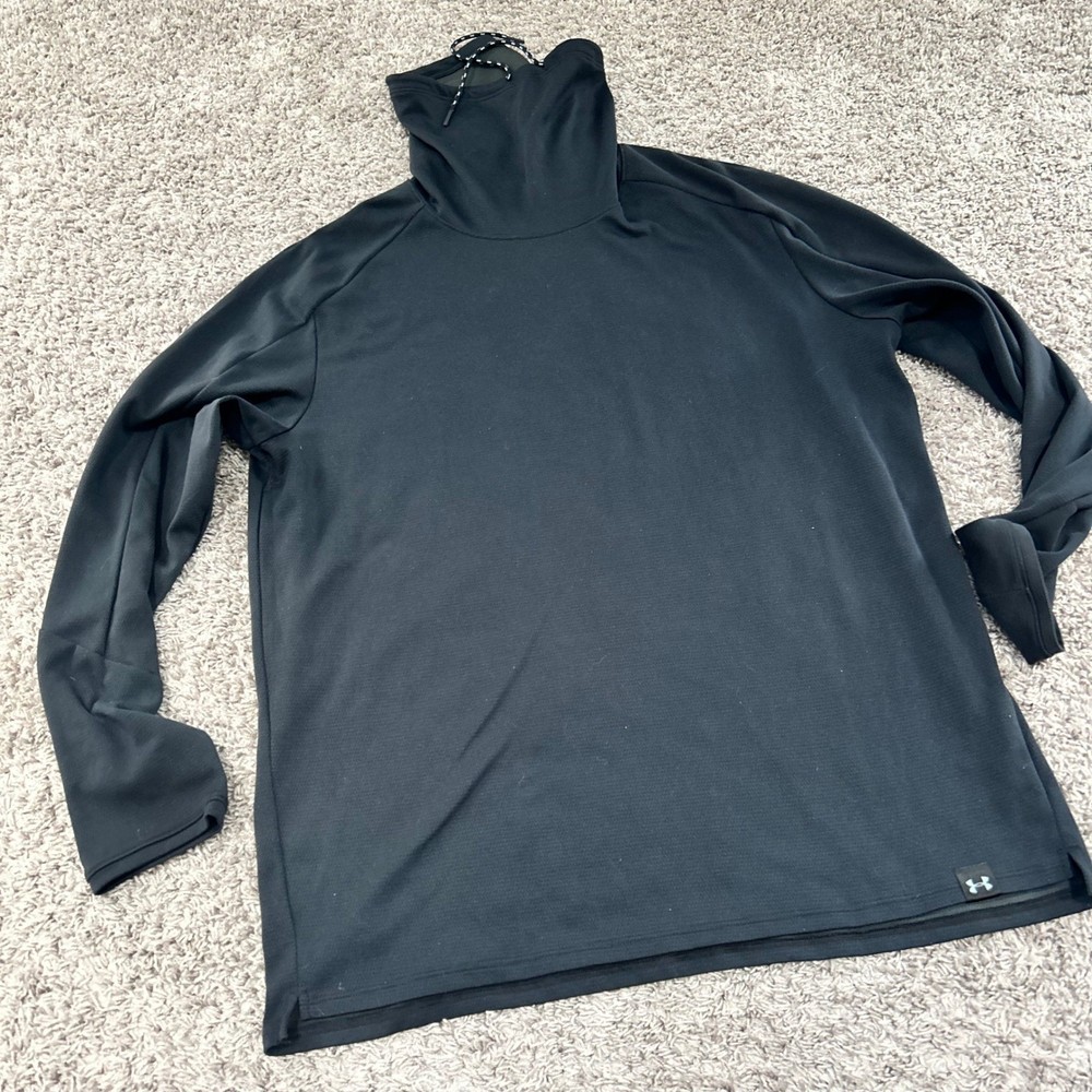 Under Armour Mens ColdGear Infrared Funnel Neck Training Shirt Black 2XL Fitted