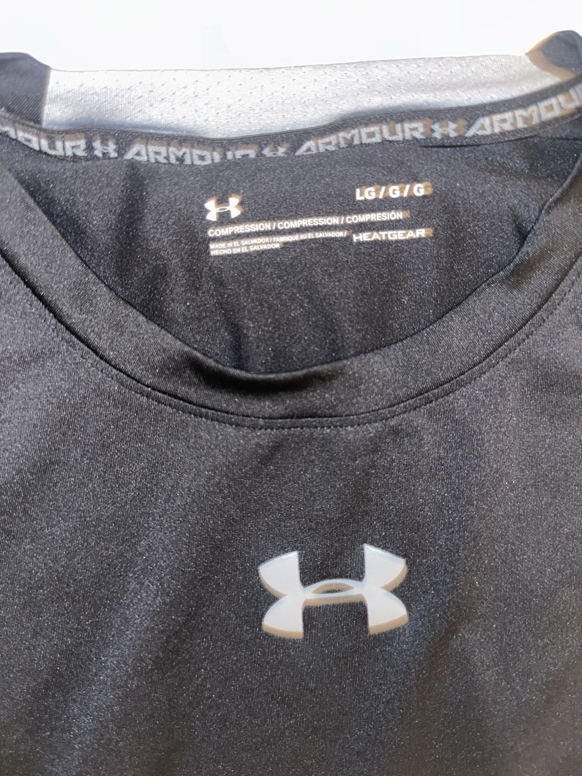 Under Armour Mens Large HeatGear Compression Tank Black Sleeveless Workout Gym gallery