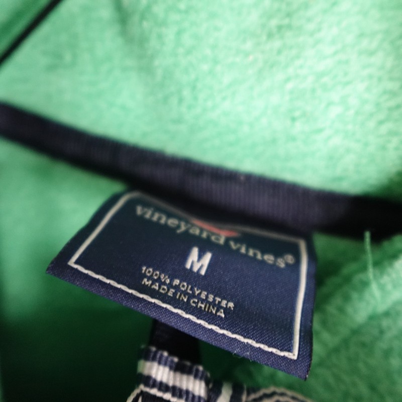 Vineyard Vines Mens Jacket Medium Blue Green Fleece Vest Solid NEW gallery