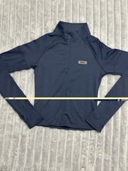 PRIX Navy 1/4 Zip Mock Neck Stretch Pullover Athletic Fit Long Sleeve M