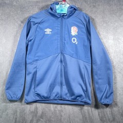 Umbro England Rugby Full Zip Long Sleeved Hoodie Training Top Mens L Blue