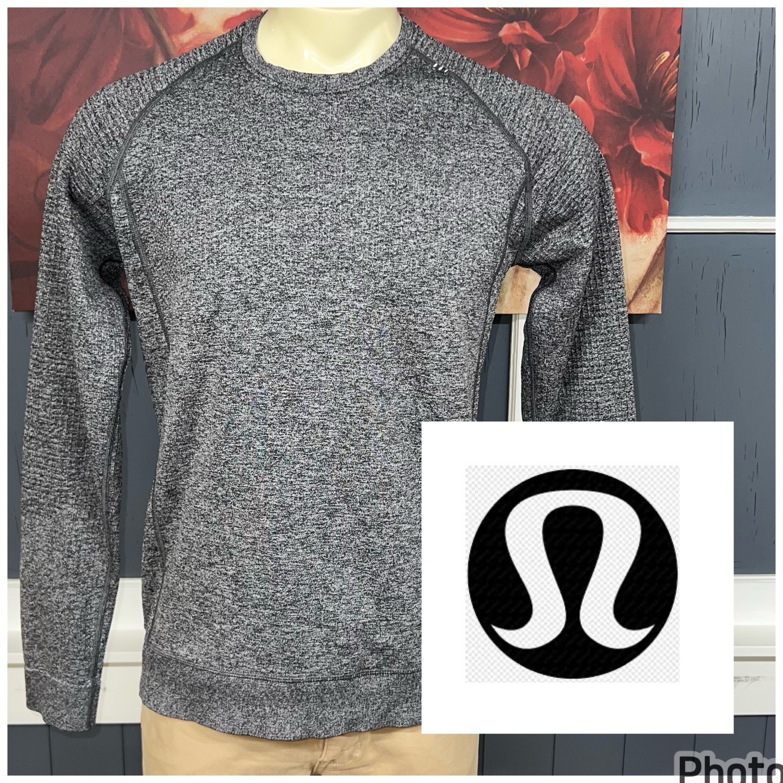 Lululemon Engineered Warmth Crew Merino Blend Sweatshirt Mens Sz M (No Tag) Gray gallery