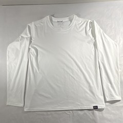 Patagonia Capilene Cool Daily Men’s S White Long Sleeve Crew Neck Polyester Tee