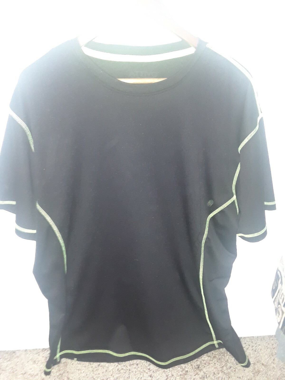Attivo Black & Fluorescent Green, Short Sleeve Activewear Athletic XLarge gallery