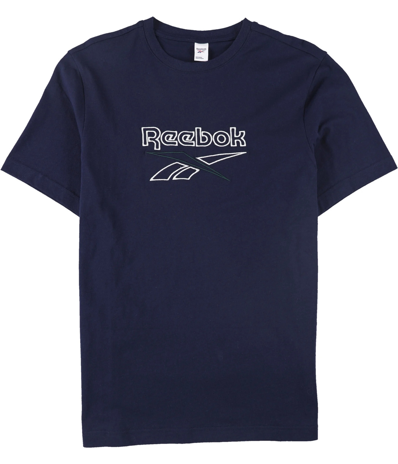 Reebok Mens Embroidered Vector Logo Embellished T-Shirt, Blue, Medium gallery