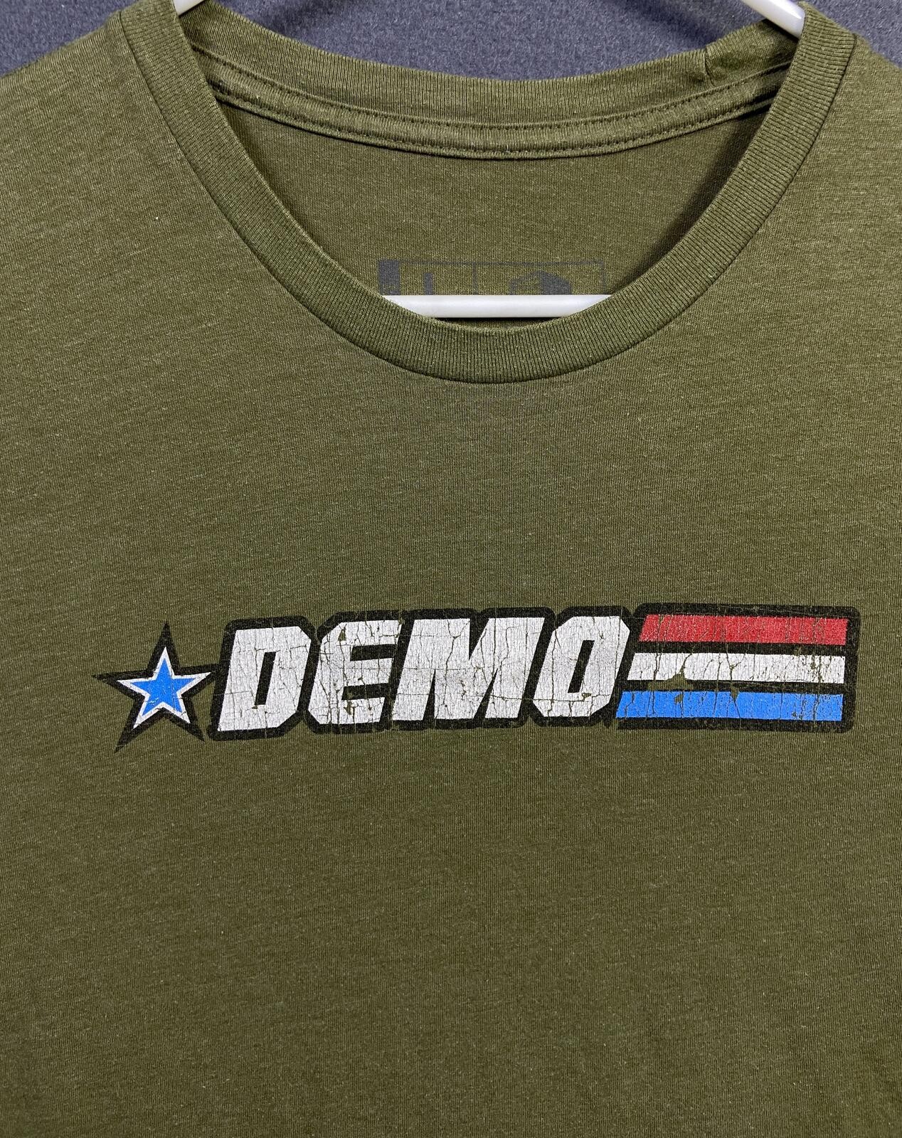Hunker Brand Large GI Joe Demo Olive Green Graphic T-Shirt Approx. 21x27.5 in gallery