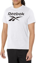 Reebok Men’s Standard Big Tee | White/Black Logo | Small