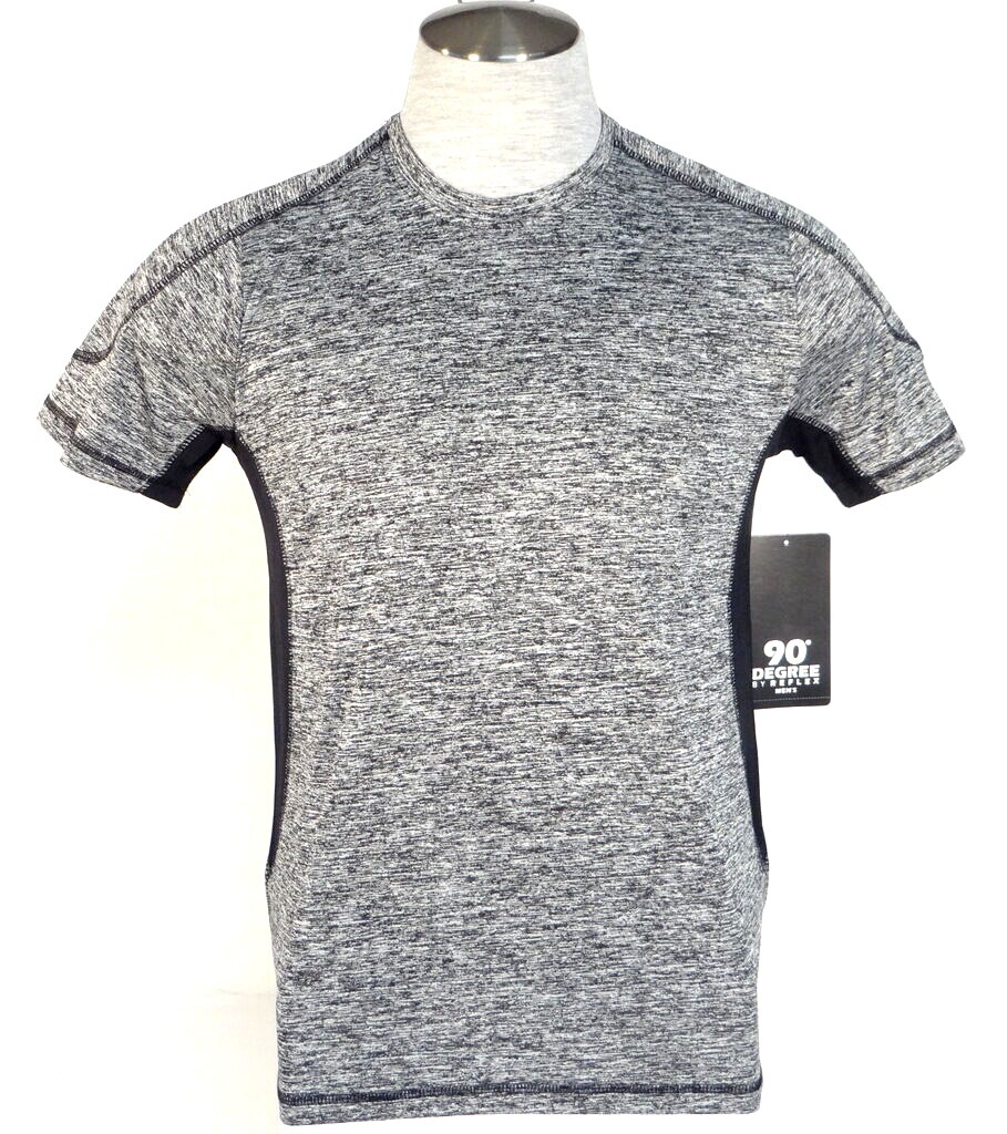 90 Degree By Reflex Charcoal Short Sleeve Athletic Shirt Men's NWT gallery