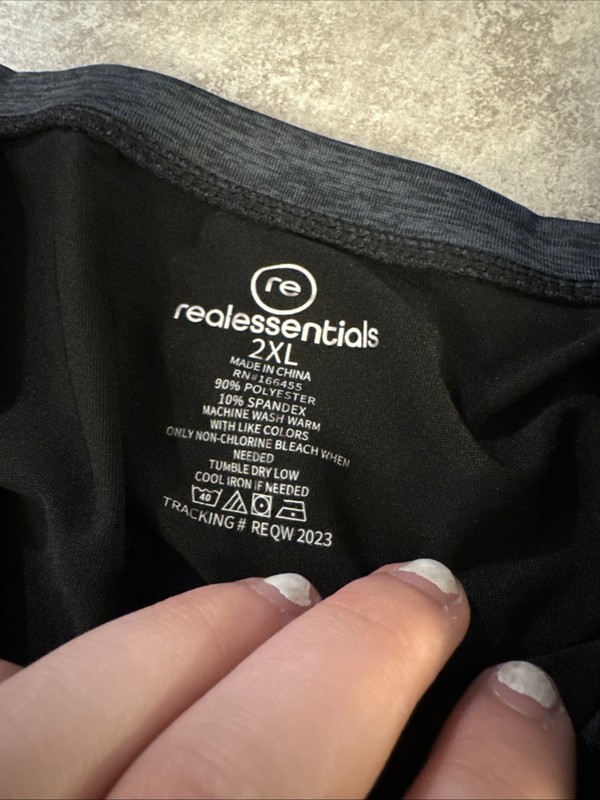 Real essentials Athletic Shirt Two Toned Gray And Black Size 2XL gallery