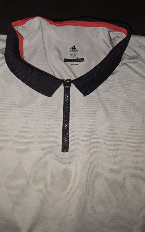 Adidas Elevated Mens Pullover Shirt 2XL 1/4 Zip Golf Short Sleeve Gray gallery