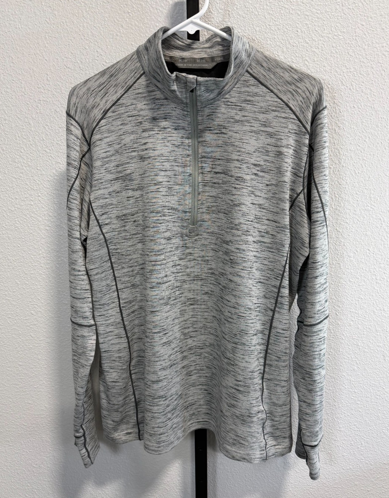 Kuhl Alloy 1/4 Zip Pullover Heathered Grey Mens Shirt Sz L Outdoors Casual