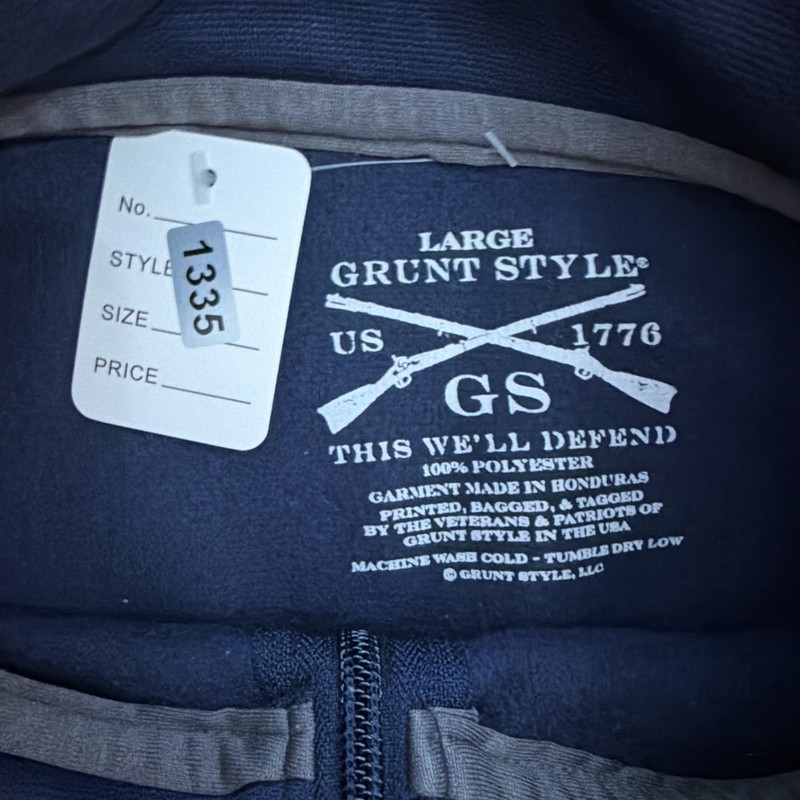 Grunt Style GS 1/4 Zip Long Sleeve Pullover Sweater Shirt Men Size Large gallery