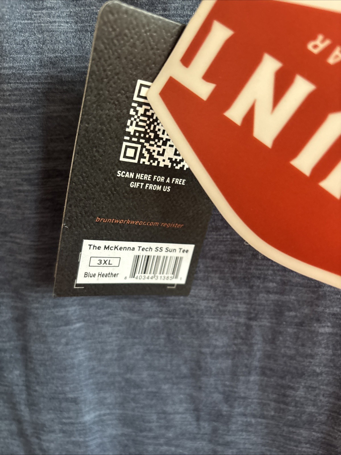 Brunt Workwear Mckenna Tech Ss Sun Tee Blue Heather Size 3xl & Pocket Ss Tee 3xl gallery
