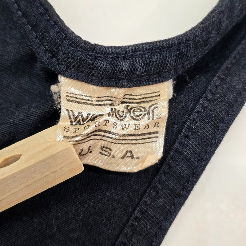 Rare VTG Wider Gym Muscle Tank Top Shirt Men 15"X26" Distress Lion Weights 90s gallery