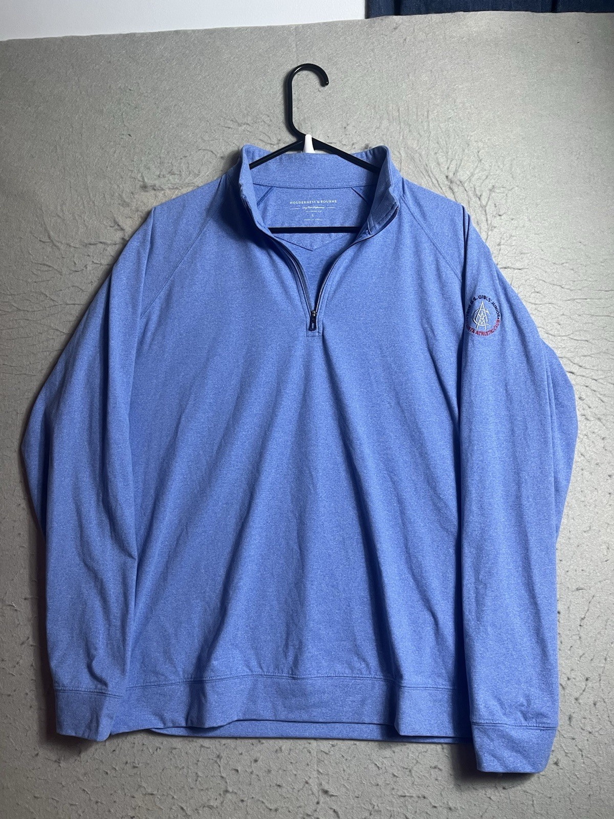 Holderness Bourne Pullover Mens Large Blue Westland 1/4 Zip Golf Performance gallery