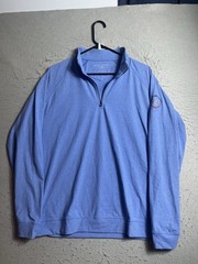Holderness Bourne Pullover Mens Large Blue Westland 1/4 Zip Golf Performance
