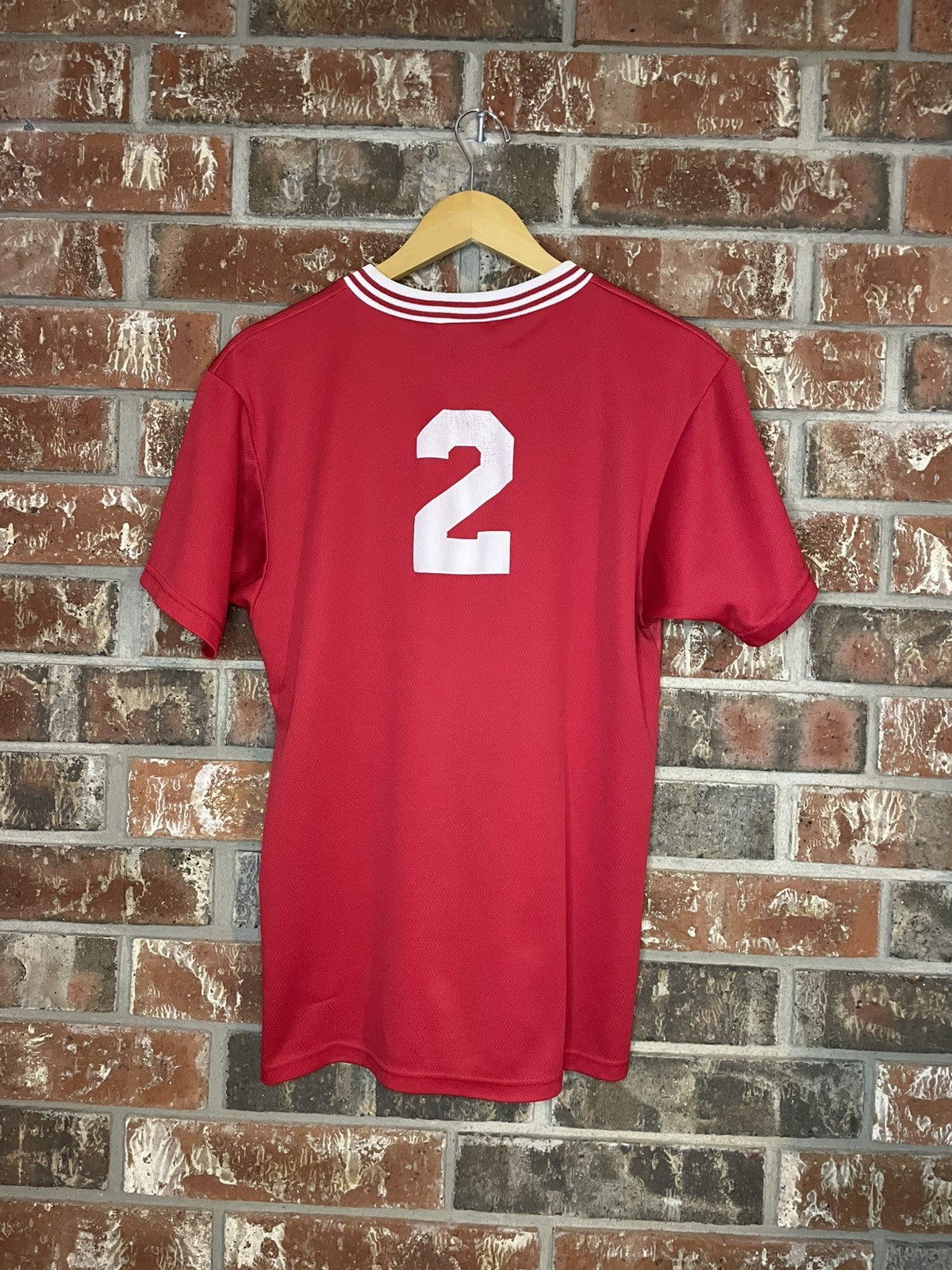 Vintage Red V-neck Dynamic Jersey Checkered Number 2 Streetwear Small Sporty gallery