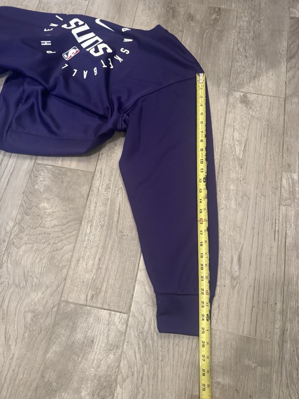 Nike Phoenix Suns NBA Basketball Dri-FIT Long Sleeve Shirt Mens XL Purple Tee gallery