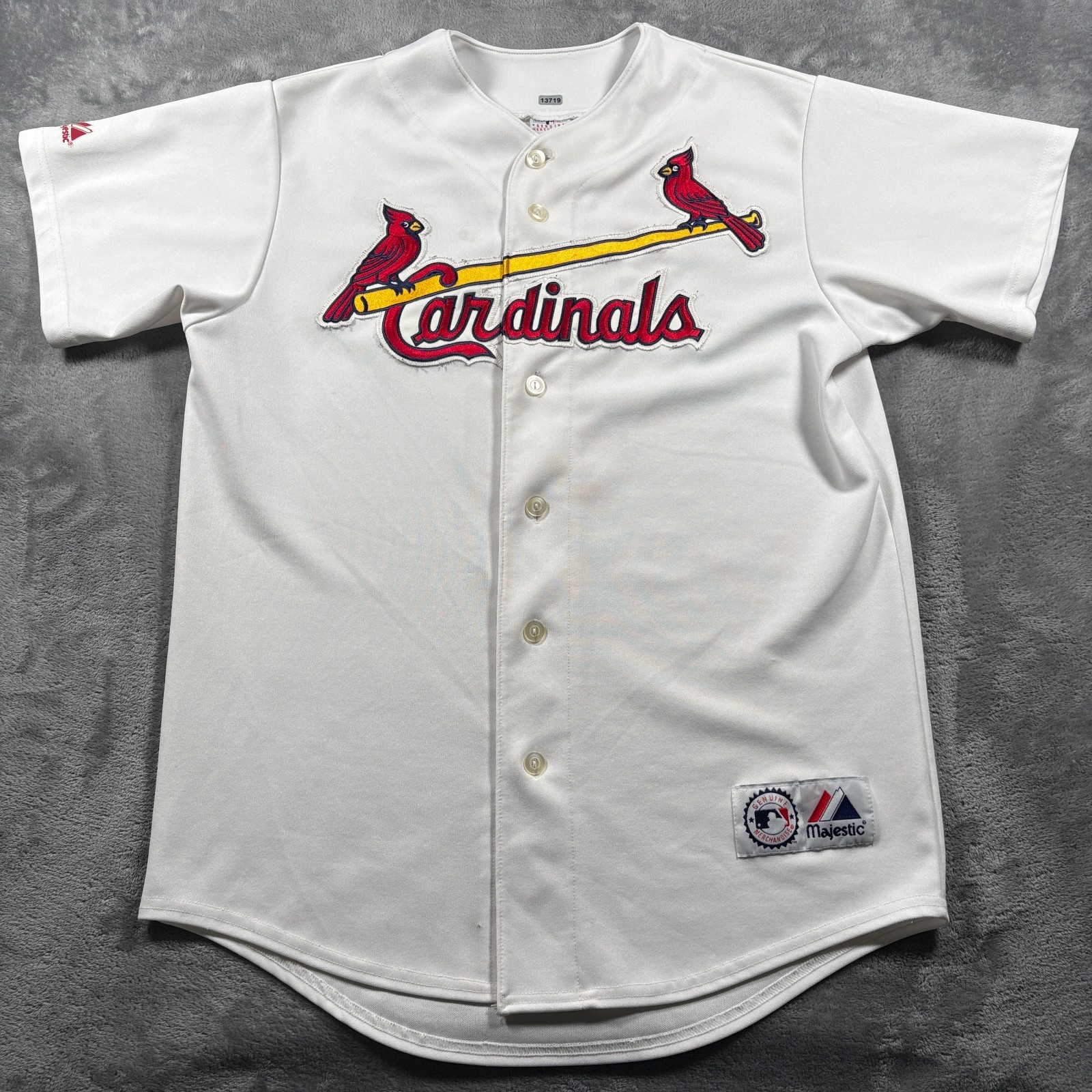 Vintage St. Louis Cardinals Jersey Mens Medium #5 Albert Pujols Button Front gallery