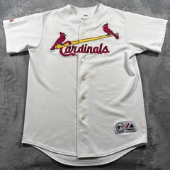 Vintage St. Louis Cardinals Jersey Mens Medium #5 Albert Pujols Button Front