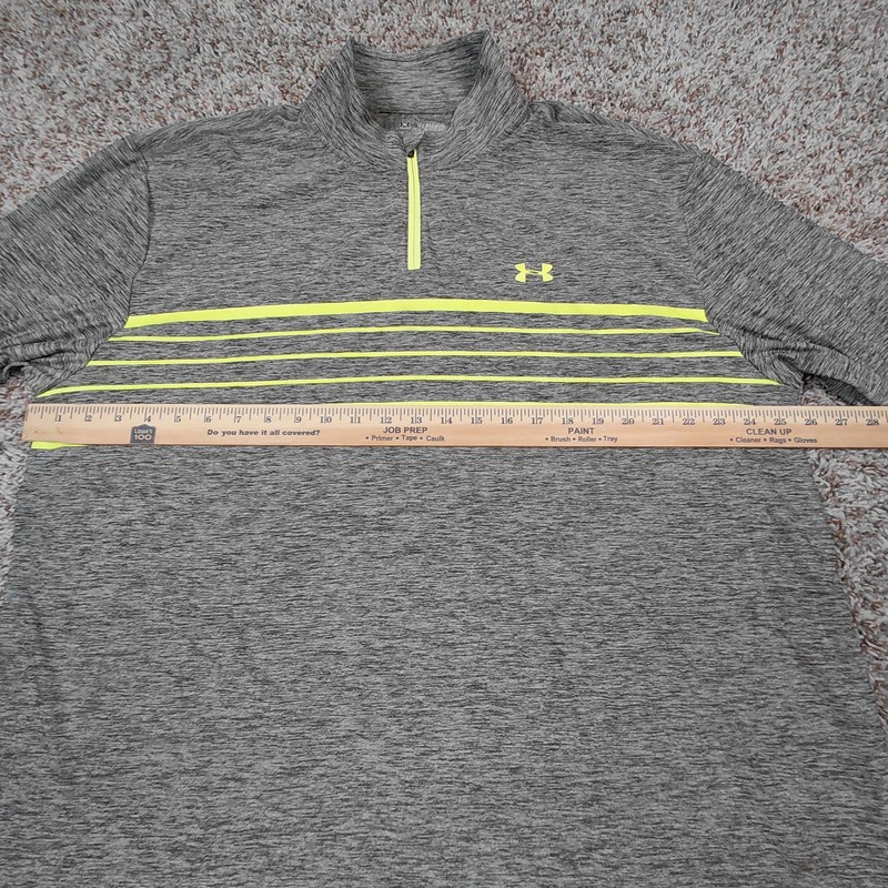 Under Armour 1/4 Zip Pullover Mens 2XL Heather Green Golf Coldgear Lightweight gallery