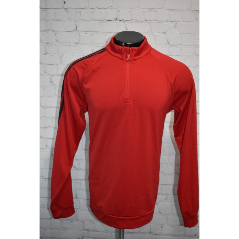Adidas Golf Pullover Shirt 1/4 ZIP Mens Size Medium Performance Polyester Red gallery