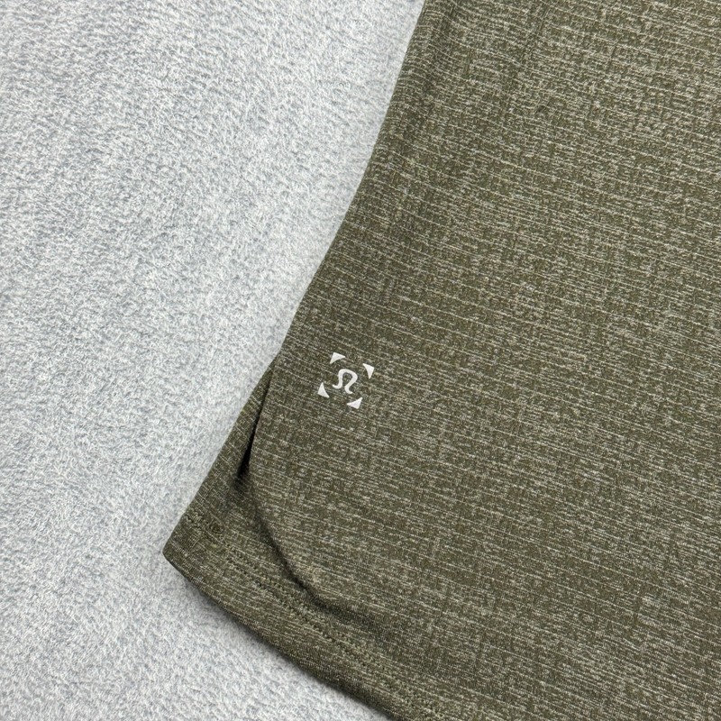 Lululemon Shirt Mens XL Green Metal Vent Breathe Short Sleeve Gym Workout Train gallery