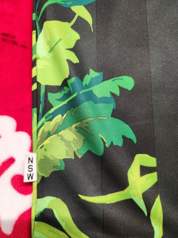 Nike NSW Soccer Jersey Men’s Medium Black Green Tropical Print Short Sleeve gallery