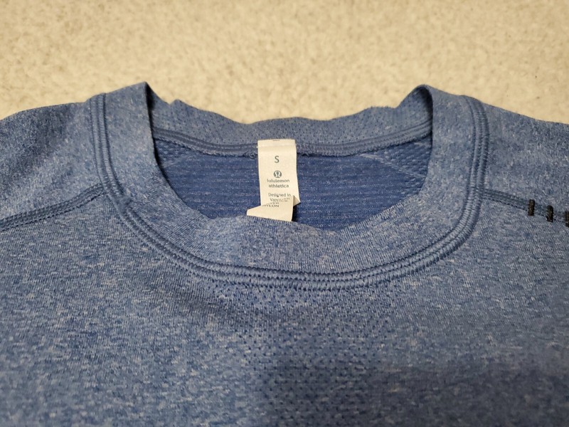 Lululemon Blue Performance S/S X-Static Silver Nylon Athletic Shirt Men's Small gallery