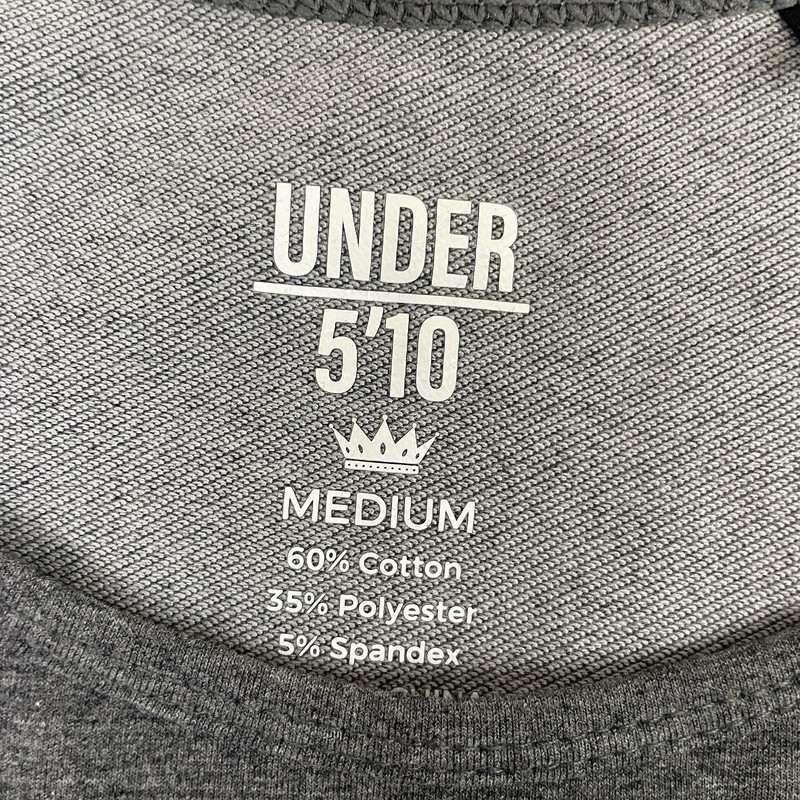 Under 5'10 Shirt Men M Gray Long Sleeve Activewear Performance Athletic Pullover gallery