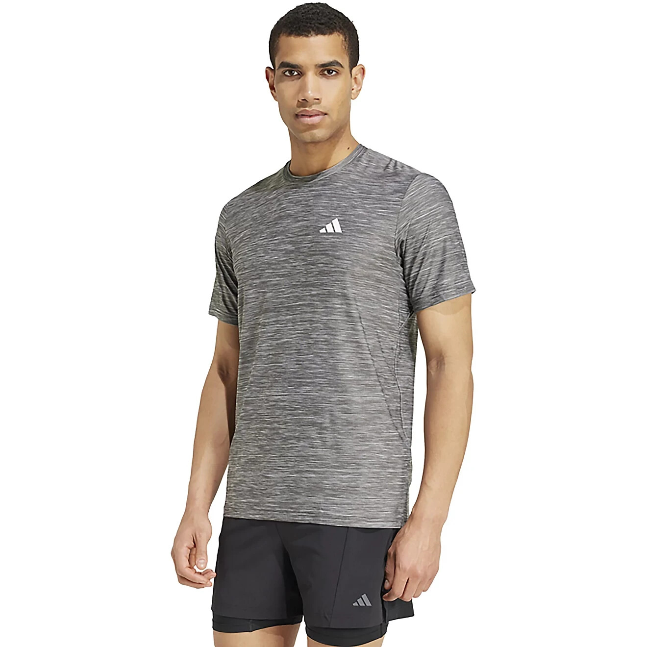 Adidas Men's Tech Tee Short Sleeve Shirt- Space Dye Crew- M gallery
