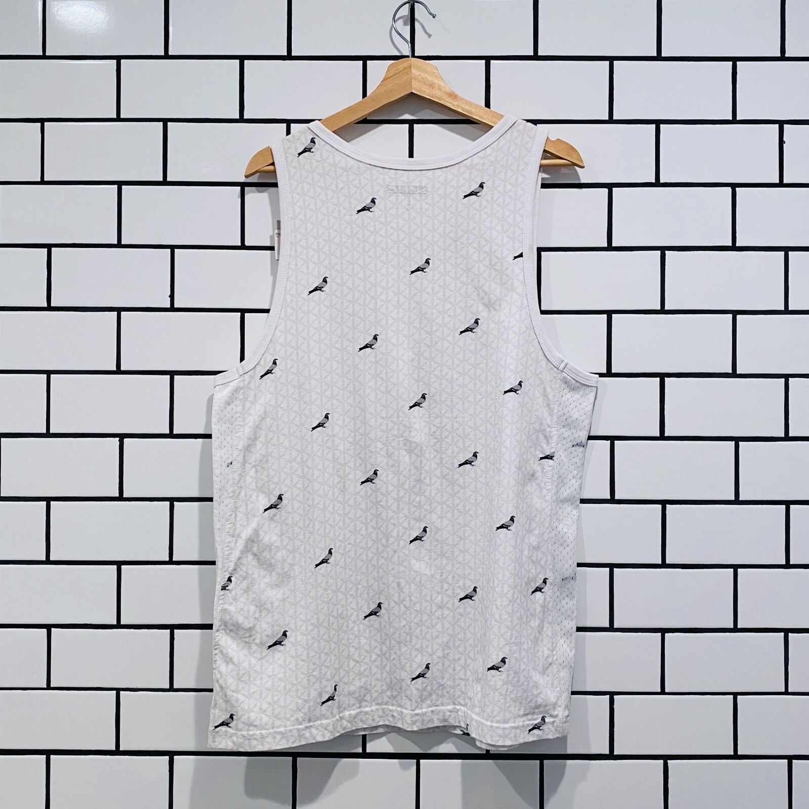 STAPLE ALLOVER PIGEON TANK WHITE JEFF STAPLE EXCLUSIVE gallery