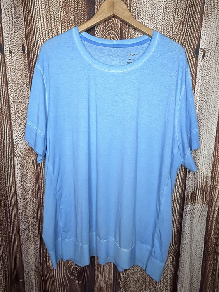 Nike Yoga Dri-Fit T-Shirt Blue Mens Size XL Loose Fit DM6583-412 NWOT Retail $70