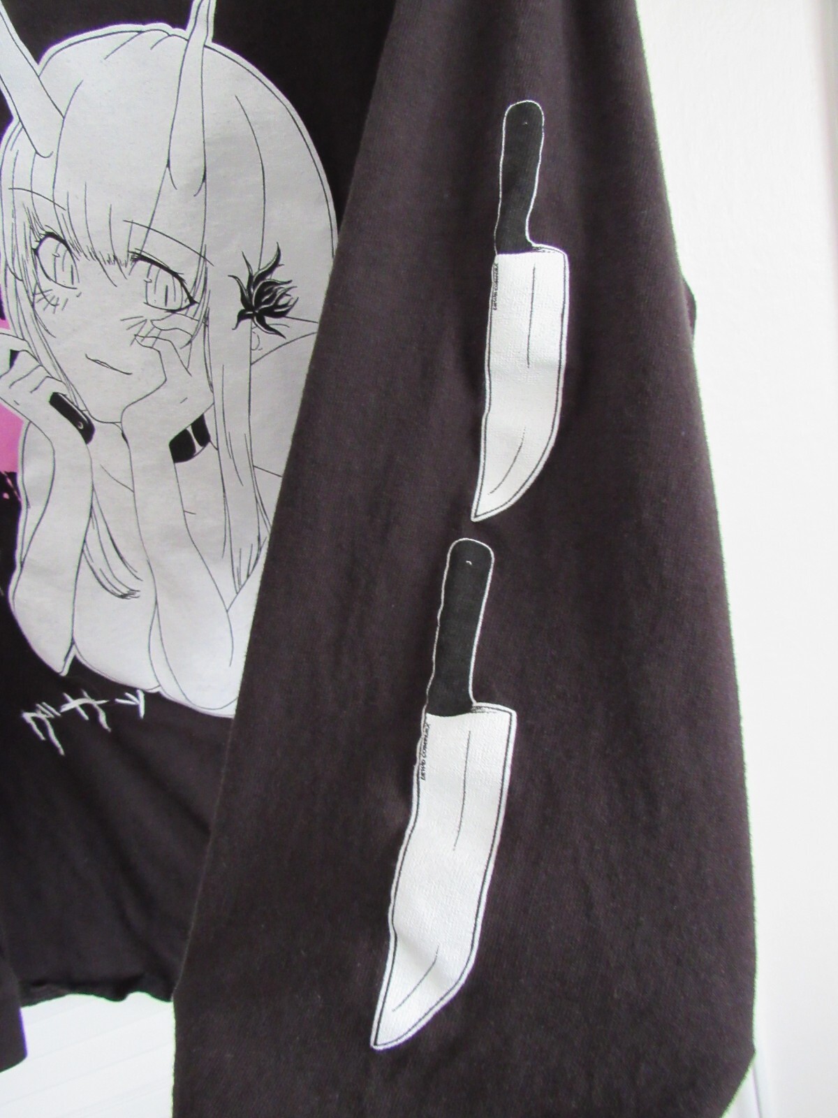 Lewd Complex Anime Girl Long Sleeve Black Cotton T Shirt Size X Large gallery