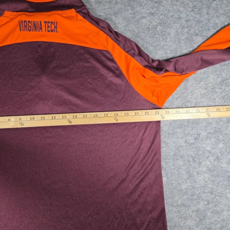 Colosseum Mens Maroon Virginia Tech Hokies Quarter Zip Pullover XL gallery