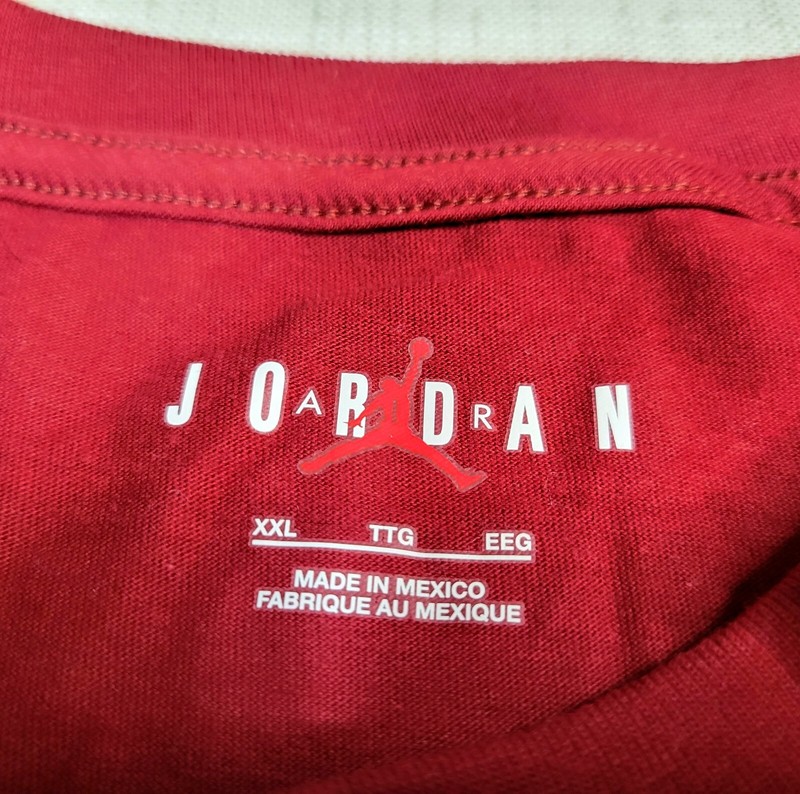 NIKE Air Jordan Flight Mens Logo Long Sleeve Tshirt Maroon Red White M L XL 2XL gallery