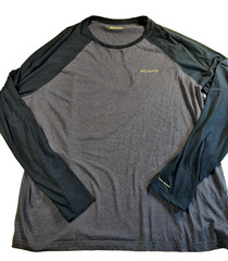 Columbia Omni Wick Tshirt Long Sleeve Two Tone Gray / Black 3XL