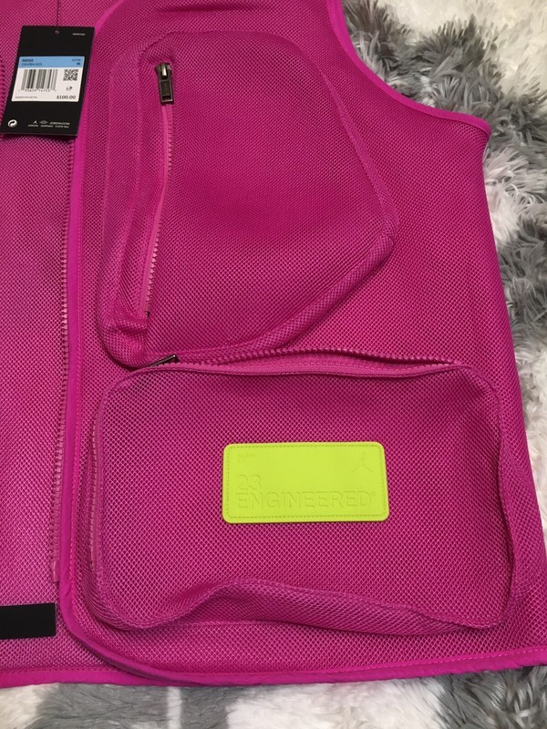 Men's Nike Jordan 23 Engineered Spacer Mesh Vest CN4584-623 Pink/Volt Size M gallery