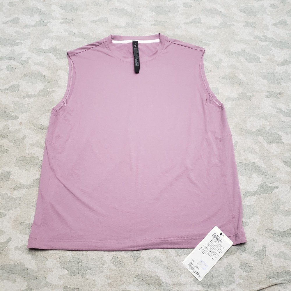 Lululemon Tank Shirt Mens Large Purple Sleeveless NWT Easy Set Train Gym Fitness