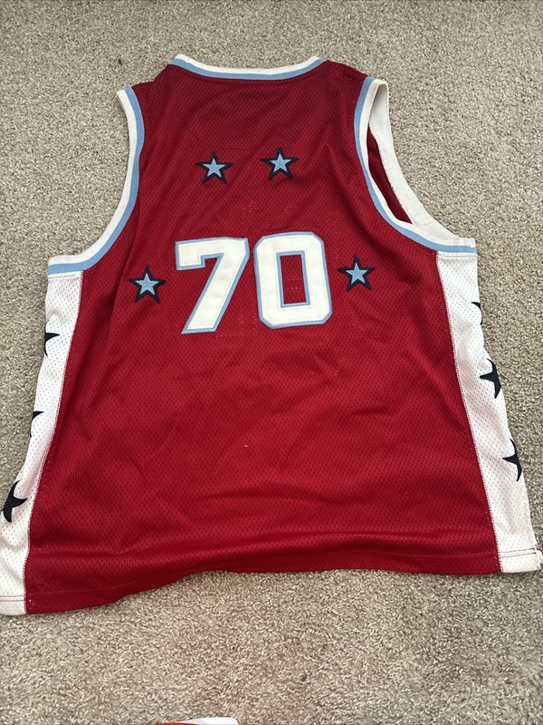 Vintage 90s Brooklyn Express 70 Jersey Mens Size XL Red gallery