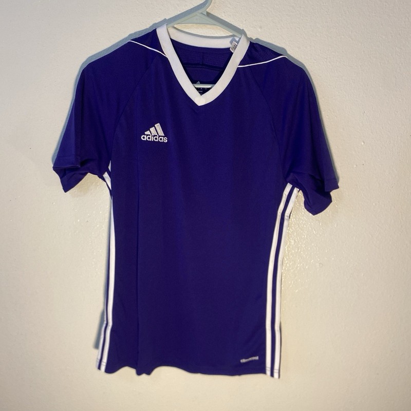 Adidas Men’s Vintage 2010’s Tiro 17 Jersey Purple/White V-Neck Small NWT gallery