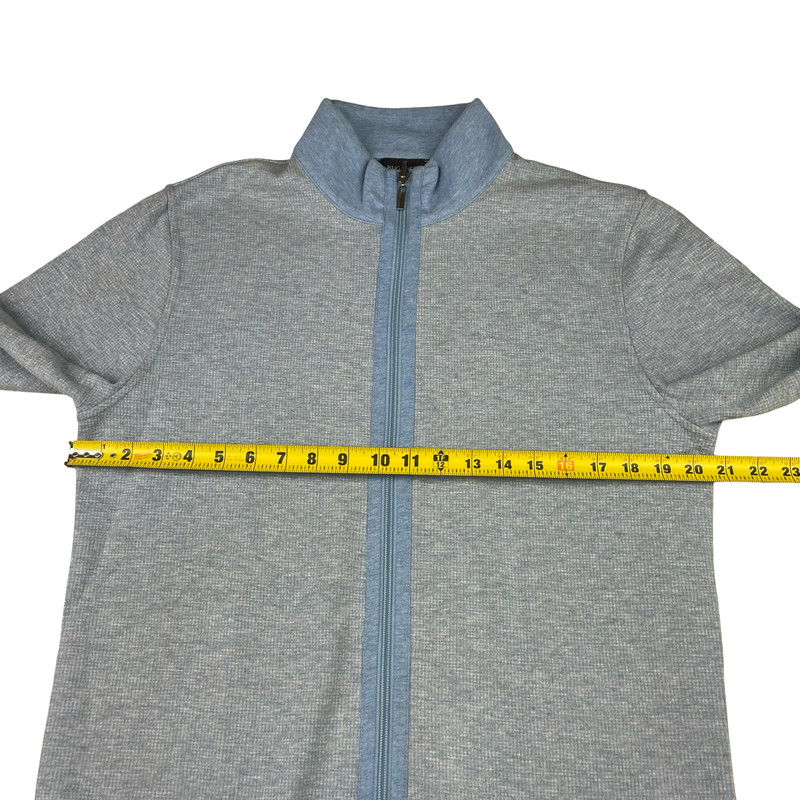Bugatchi Men’s Cotton Blend Full Zip Reversible Sweater/Jacket Blue • SMALL gallery