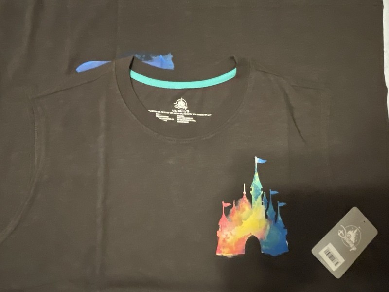 DISNEYLAND TIE DYE CASTLE GRAY ATHLETIC SLEEVELESS SHIRT TANK TOP LARGE NEW gallery