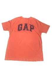 GapFit Men’s Performance T-Shirt Logo Tee Large Polyester Orange