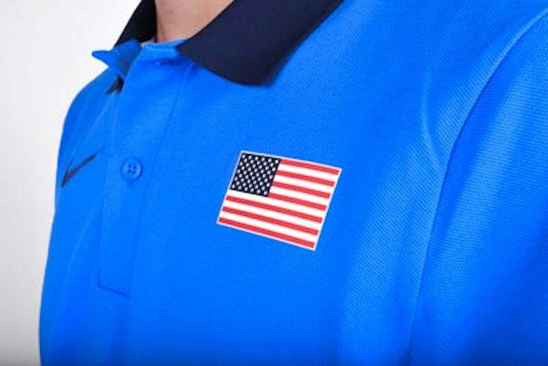 Nike Pro Elite USATF Rio Olympics Training/Travel Polo Blue 812193-406 Mens Sz S gallery