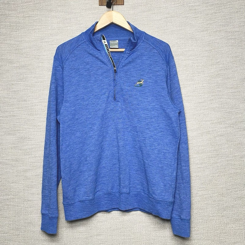 Treyburn Country Club Levelwear 1/4 Zip Sweater M Mens Blue Heathered gallery
