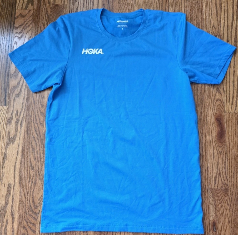 Hoka One One Performance Lightweight Small Blue T-Shirt Short Sleeve